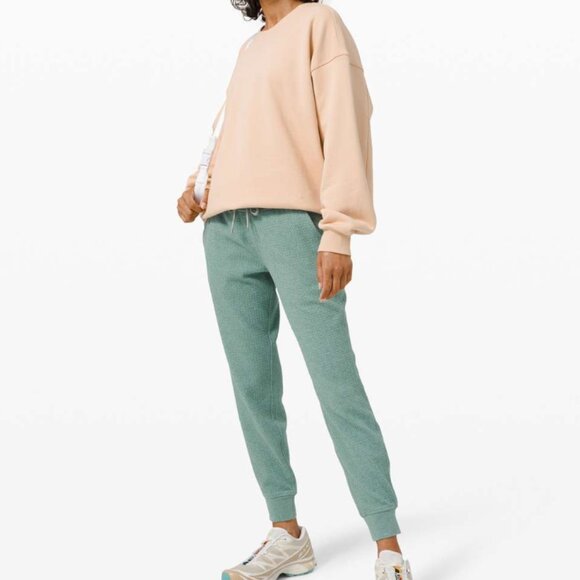Lululemon Warm Down High-Rise Jogger Heathered Tidewater Teal Sz 4 - Picture 5 of 14